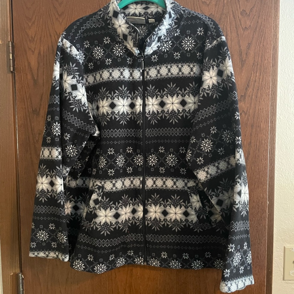 Columbia Black Snowflake Fleece Jacket